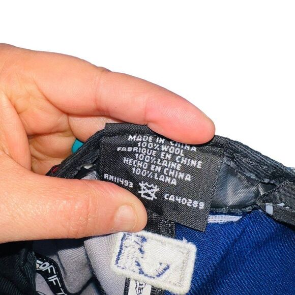 New Era 59Fifty Split Los Angeles Dodgers Wool Fitted Hat Blue/Grey 7 1/8 - Picture 7 of 7